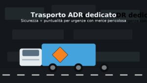 Furgone per trasporto ADR dedicato con pannello arancione in area industriale