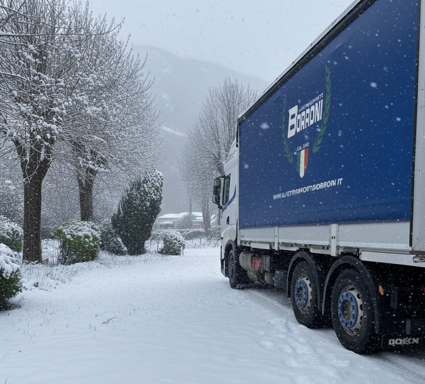 Borroni percorso difficile sulla neve